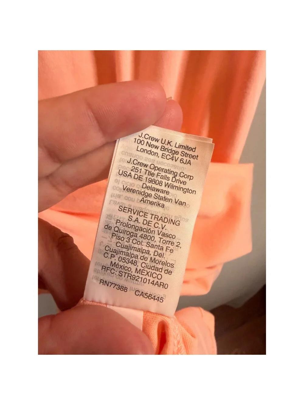 J.Crew Womens Peach Cotton Short Sleeve T-Shirt Shift Dress Size L NWT